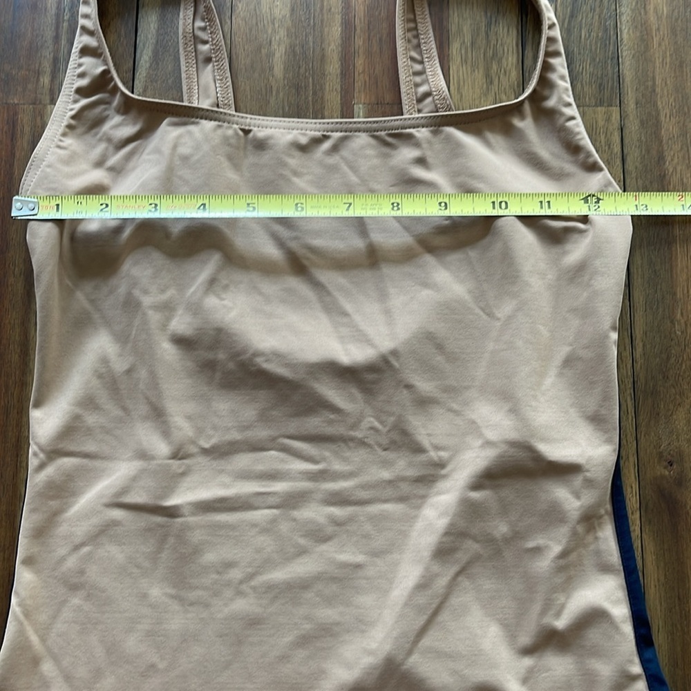 WARDROBE.NYC Striped OnePiece Swimsuit Khaki and Black Designer Swimwear - Picture 6 of 10